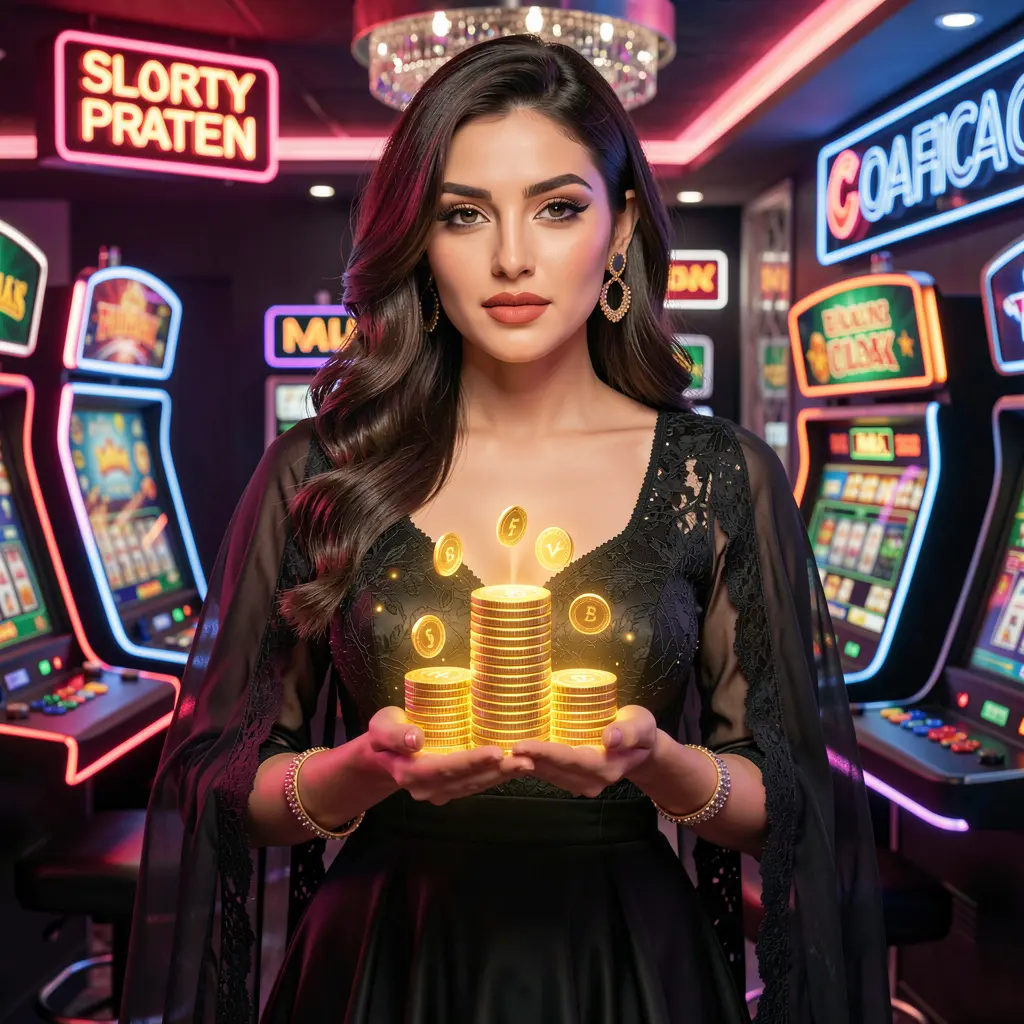 Confident casino player holding poker chips in a vibrant gaming atmosphere representing the premium online casino experience at EQ6888 for players in Pakistan
